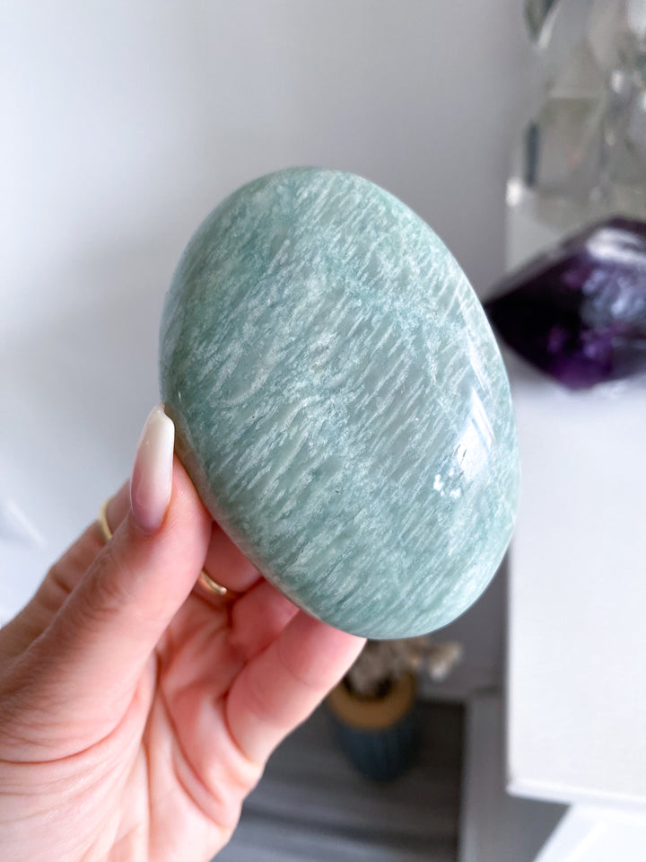 Large Amazonite Palm Stone #6
