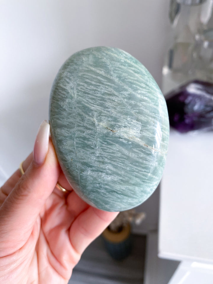 Large Amazonite Palm Stone #6