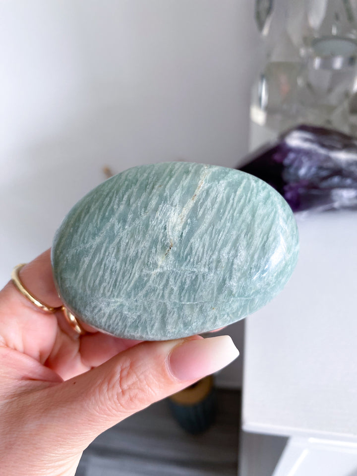 Large Amazonite Palm Stone #6