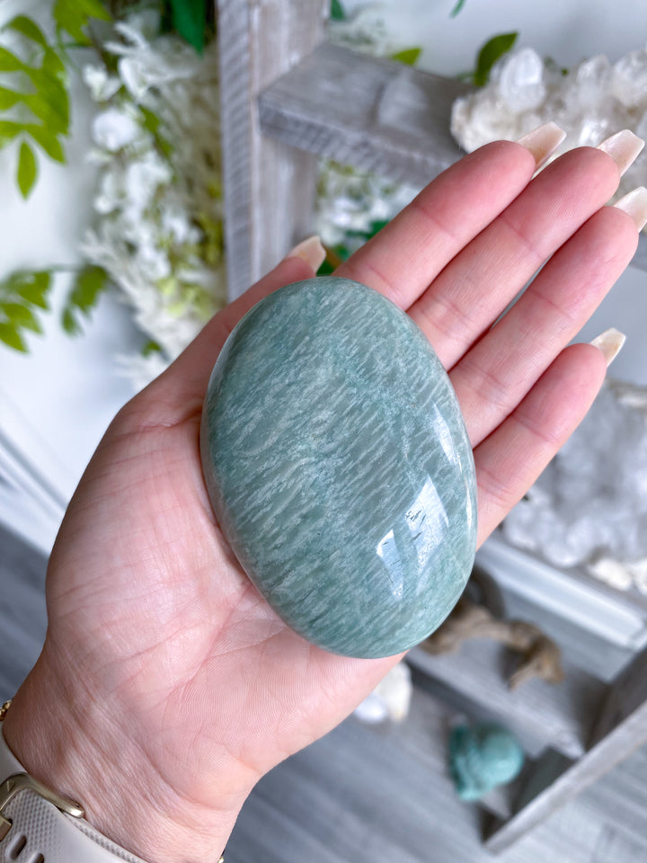Large Amazonite Palm Stone #6