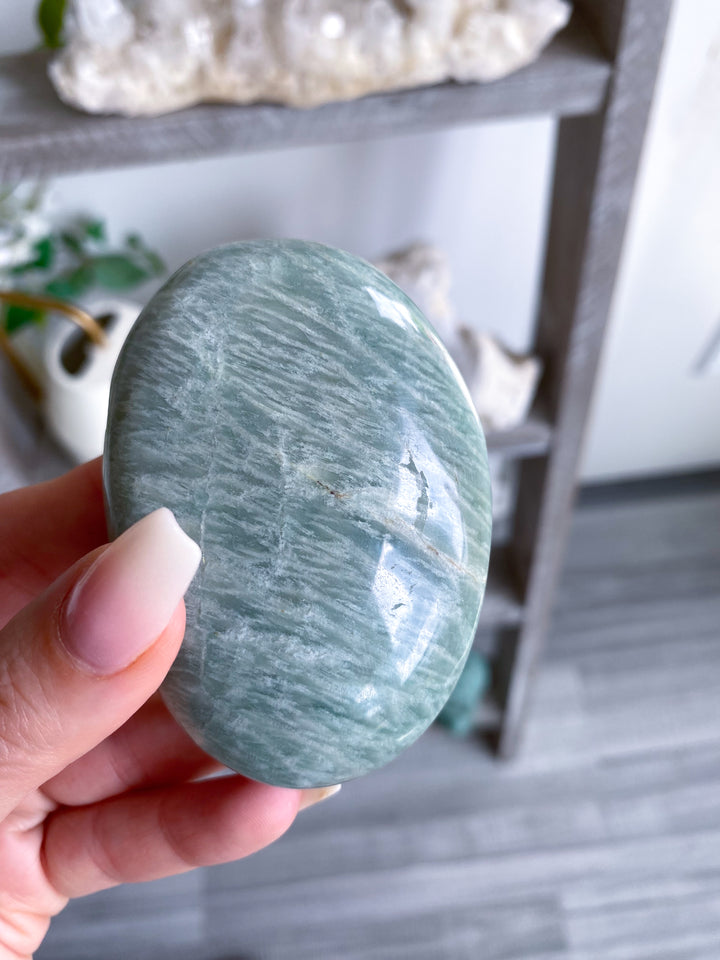Large Amazonite Palm Stone #6