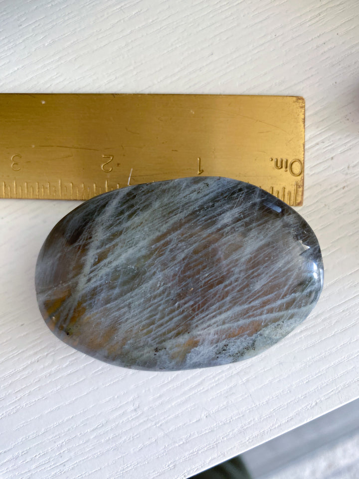 Flashy Sunset Labradorite Palm Stone #8 - Get Exact Stone