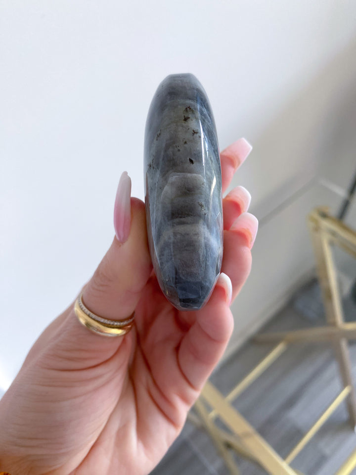 Flashy Sunset Labradorite Palm Stone #8 - Get Exact Stone