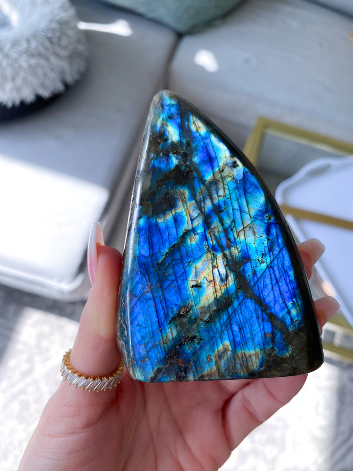 Flashy Blue, Yellow Labradorite Free Form #4