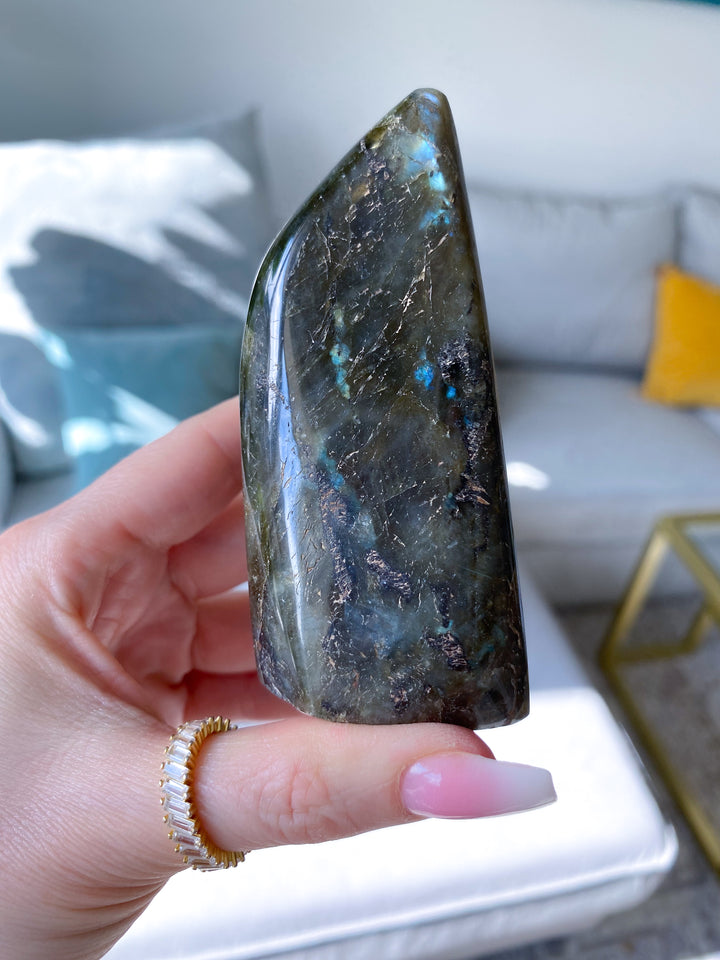 Flashy Blue, Yellow Labradorite Free Form #4