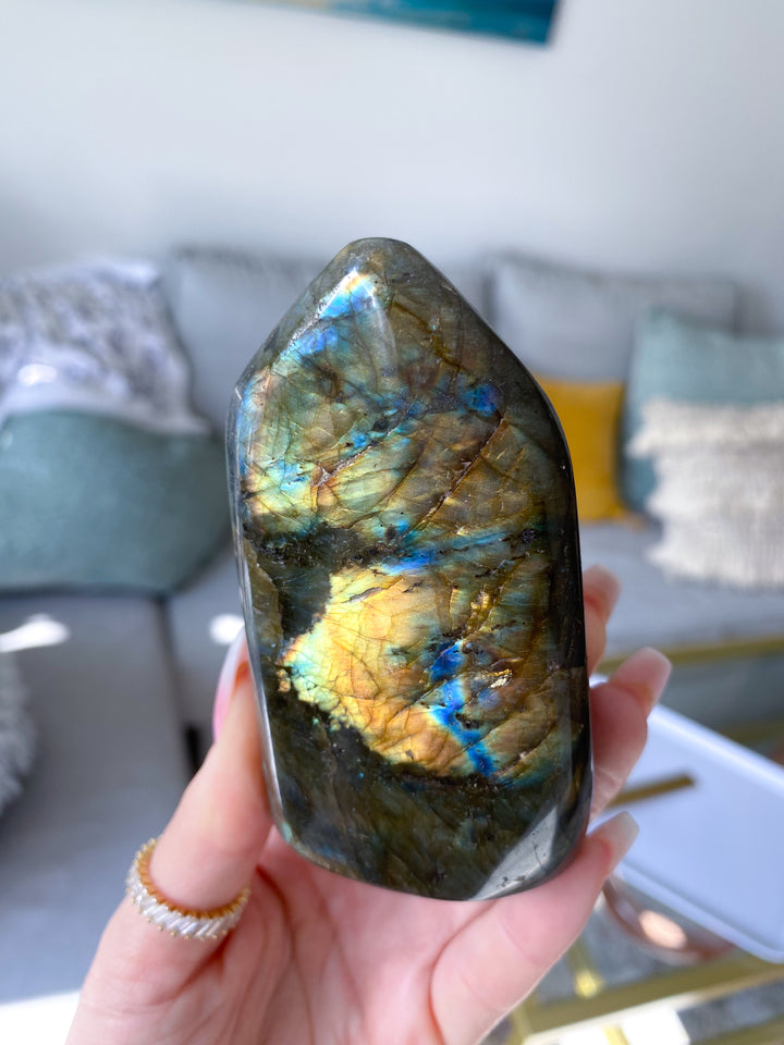 Flashy Golden Labradorite Free Form #5
