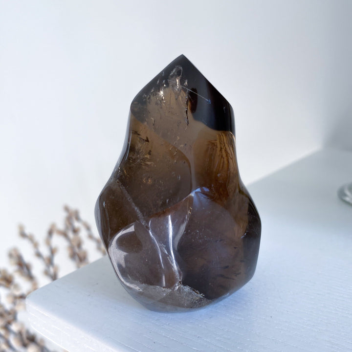 Smokey Quartz Flame with Rutile - Get Exact Piece