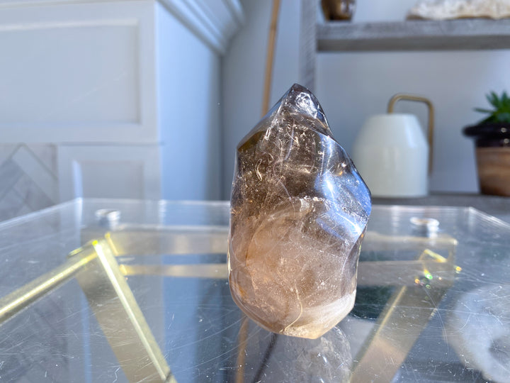 Smokey Quartz Flame with Rutile - Get Exact Piece
