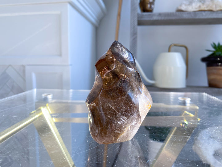 Smokey Quartz Flame with Rutile - Get Exact Piece