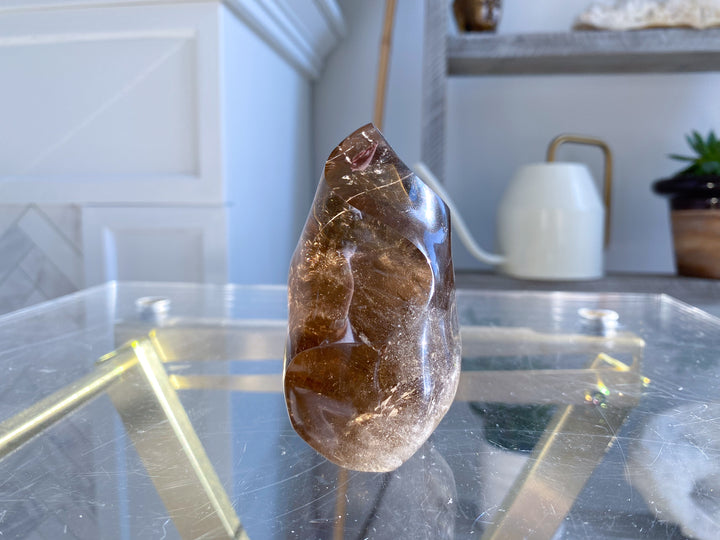 Smokey Quartz Flame with Rutile - Get Exact Piece