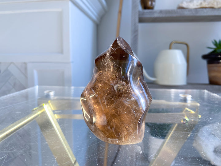 Smokey Quartz Flame with Rutile - Get Exact Piece