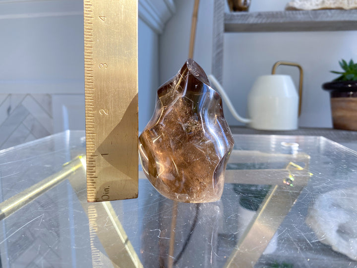 Smokey Quartz Flame with Rutile - Get Exact Piece