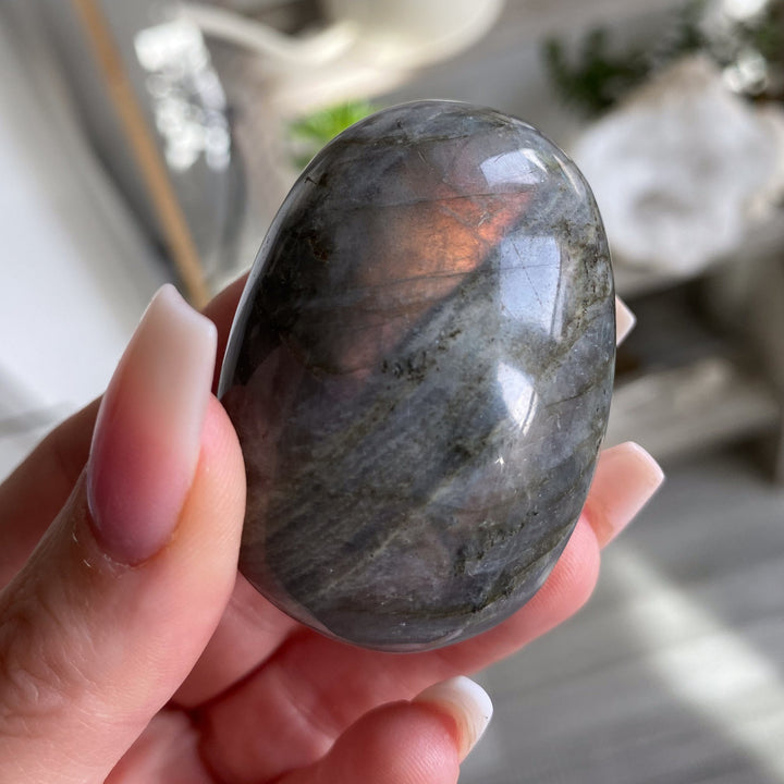 Small, Very Charming Labradorite Palm Stone #6