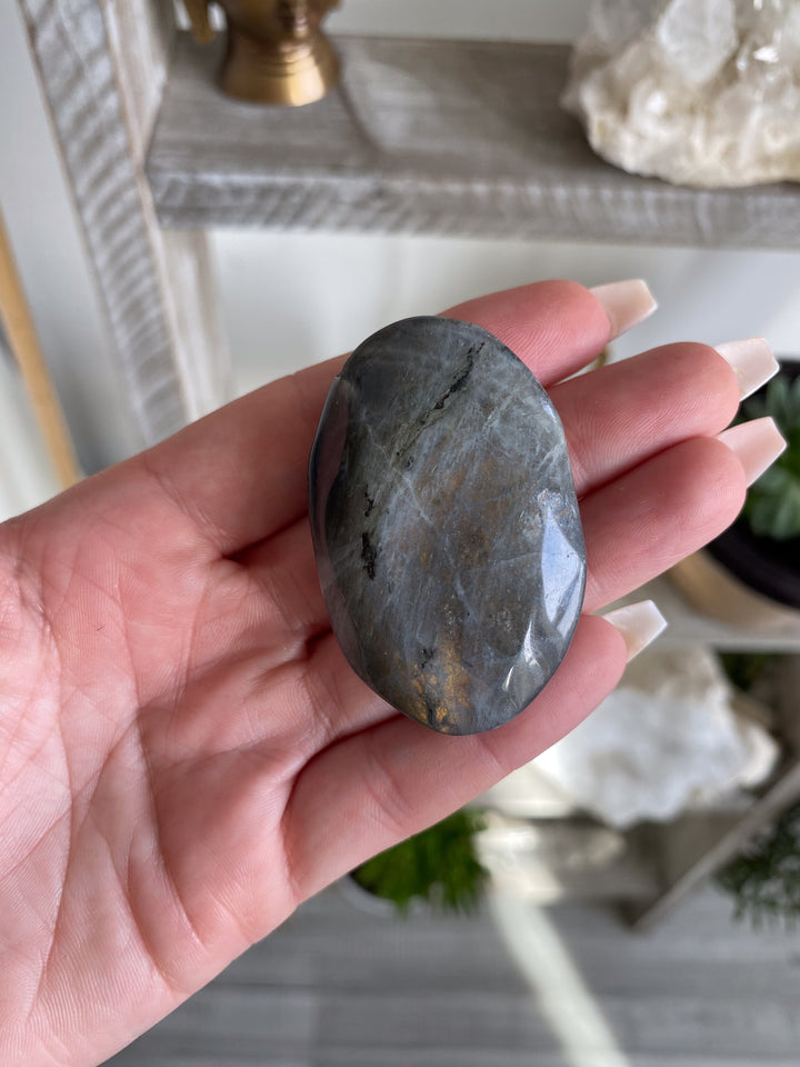 Small Orange Labradorite Palm Stone #2