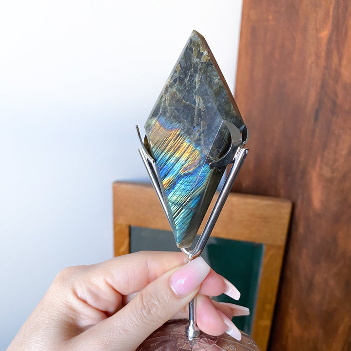Labradorite Diamond on Stand - Get Exact Item