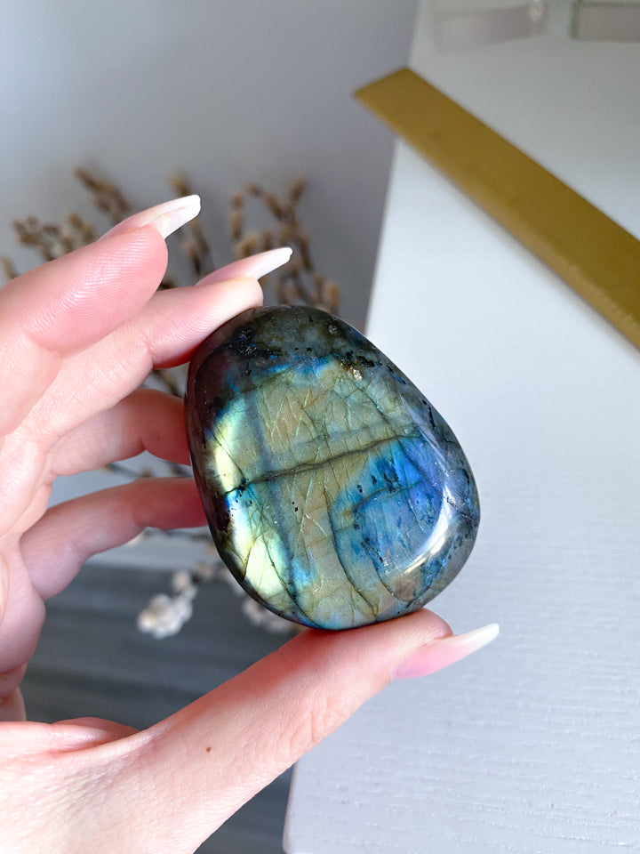Labradorite Palm Stone #7