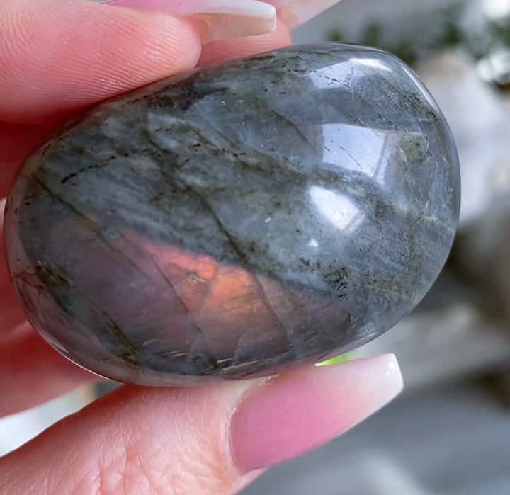 Small, Very Charming Labradorite Palm Stone #6