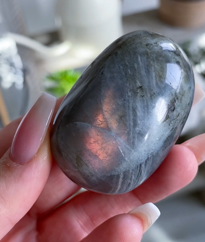 Small, Very Charming Labradorite Palm Stone #6