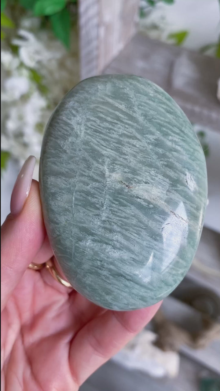 Large Amazonite Palm Stone #6