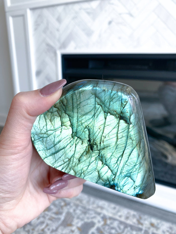 LARGE, STUNNING Labradorite Free Form - Psychic Abilities - Calming -  Imagination - Transformation - Revealing Truth - 1.1lb
