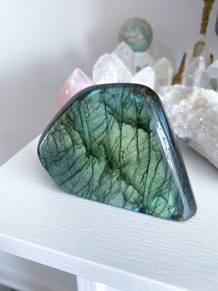 LARGE, STUNNING Labradorite Free Form - Psychic Abilities - Calming -  Imagination - Transformation - Revealing Truth - 1.1lb