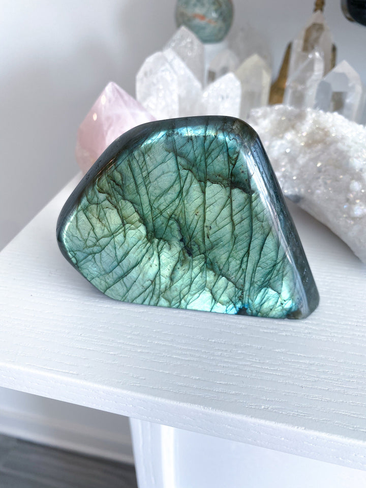 LARGE, STUNNING Labradorite Free Form - Psychic Abilities - Calming -  Imagination - Transformation - Revealing Truth - 1.1lb