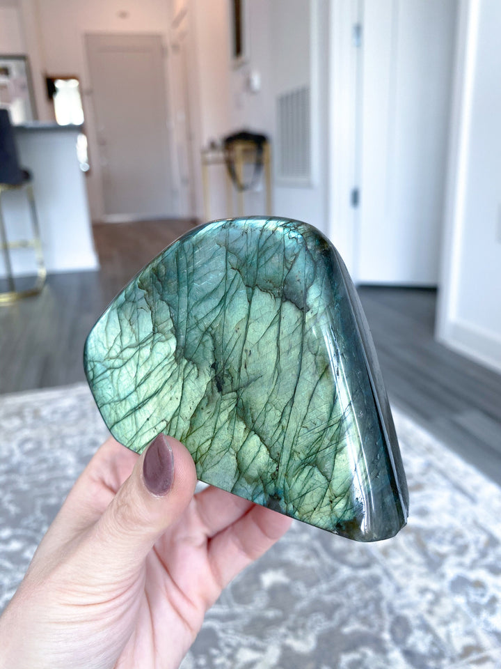 LARGE, STUNNING Labradorite Free Form - Psychic Abilities - Calming -  Imagination - Transformation - Revealing Truth - 1.1lb