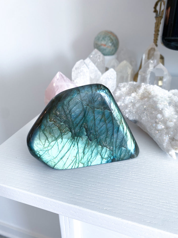 LARGE, STUNNING Labradorite Free Form - Psychic Abilities - Calming -  Imagination - Transformation - Revealing Truth - 1.1lb