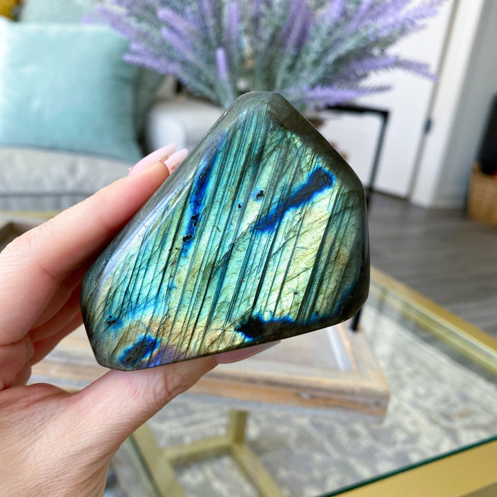 Green and Golden Labradorite Free Form