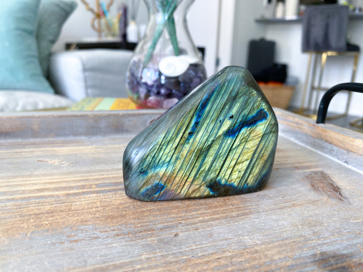 Green and Golden Labradorite Free Form