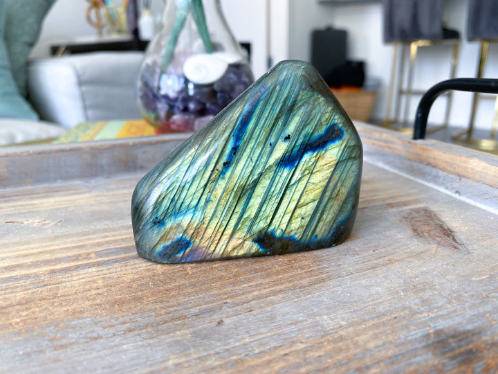 Green and Golden Labradorite Free Form
