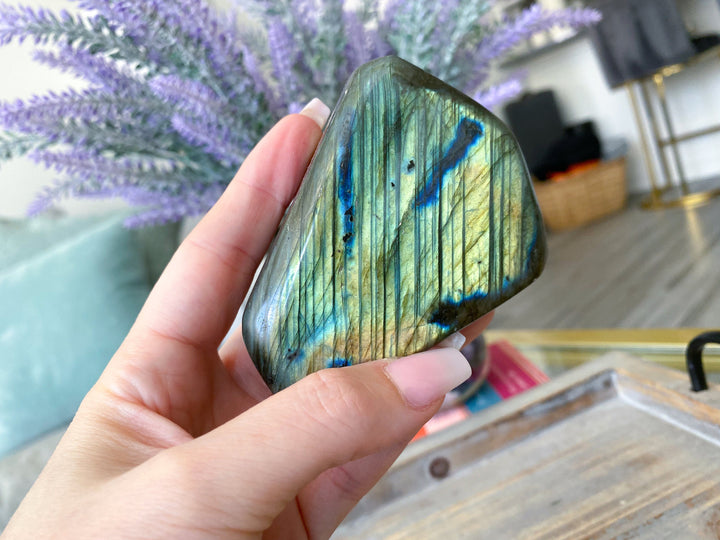 Green and Golden Labradorite Free Form
