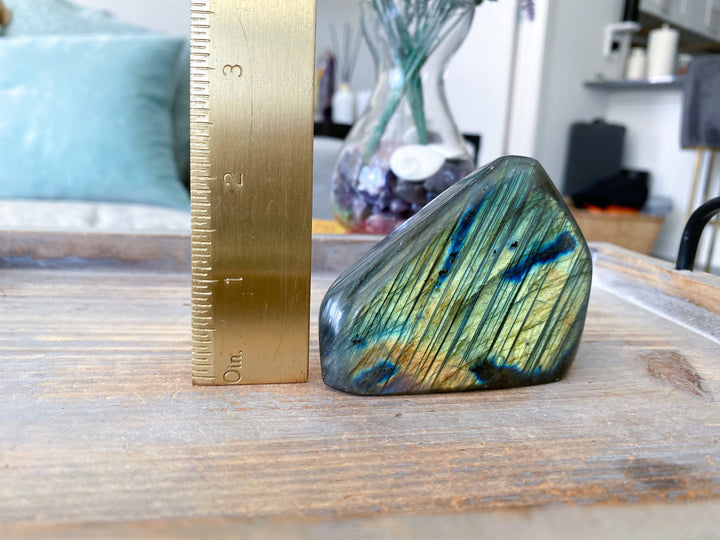 Green and Golden Labradorite Free Form