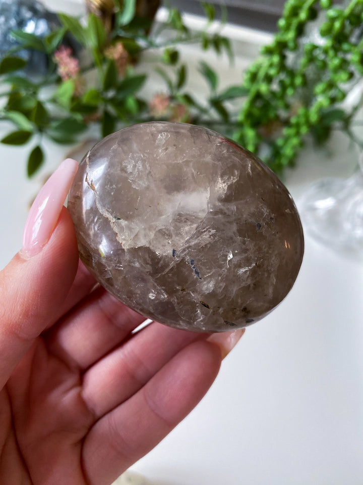Inclusion Smokey Quartz Palm
