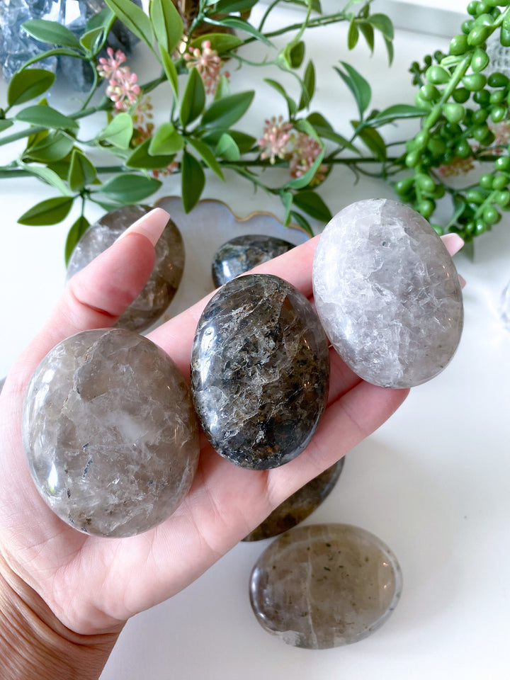 Inclusion Smokey Quartz Palm