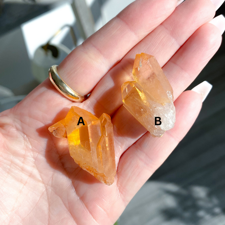 Natural Tangerine Quartz Cluster - Your Choice