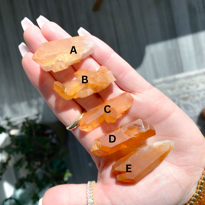 Choose Your Small Natural Tangerine Quartz Mini Cluster