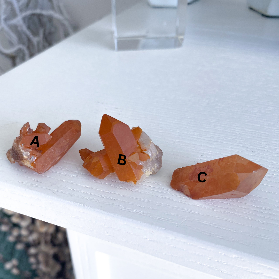 Choose Your Natural Tangerine Quartz Cluster