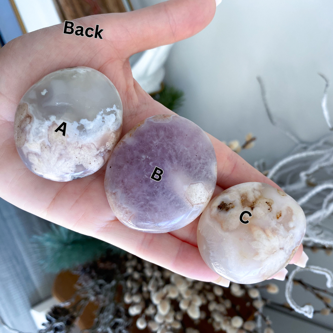 Gorgeous Flower Agate Palm Stone - Your Choice
