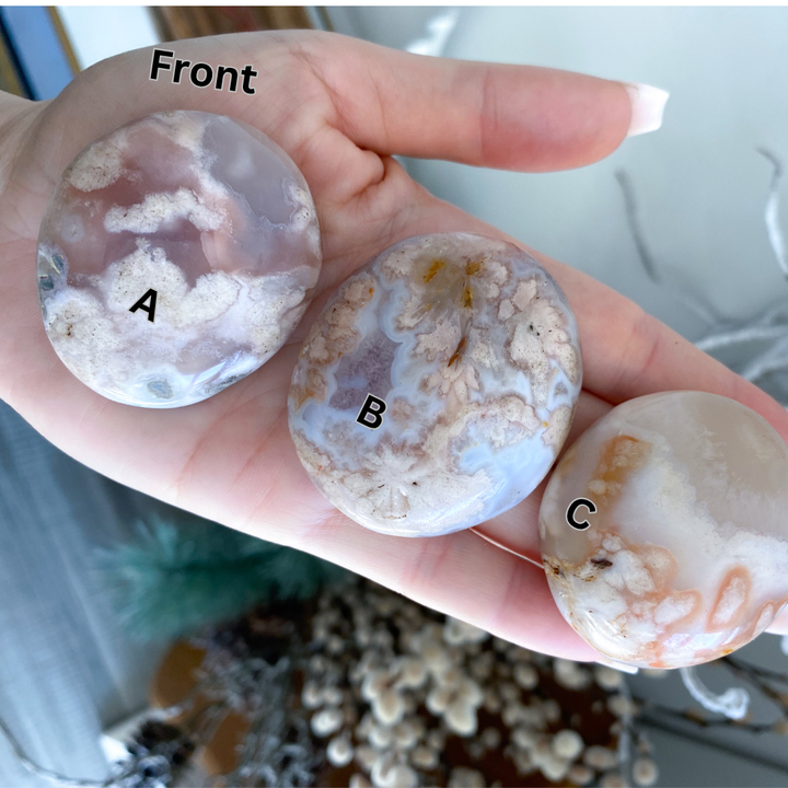 Gorgeous Flower Agate Palm Stone - Your Choice
