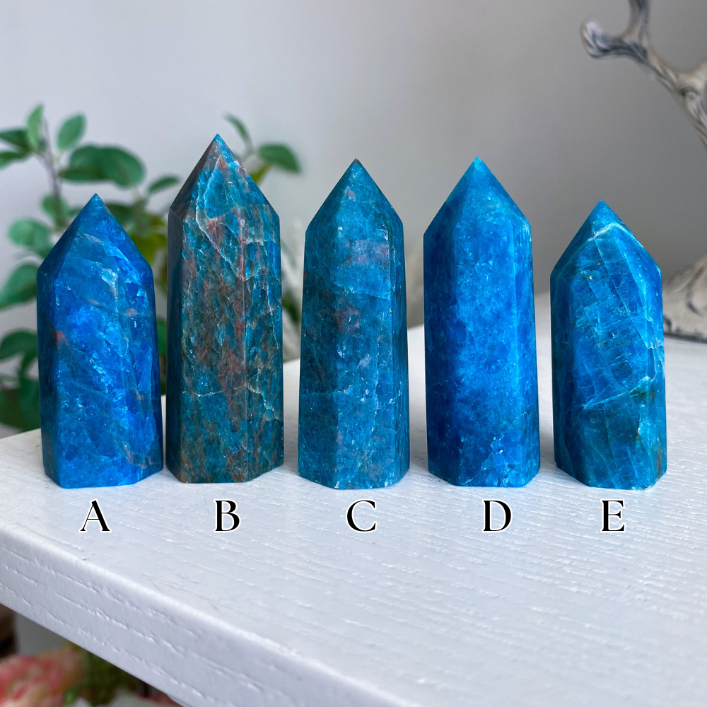Small Blue Apatite Tower 2" - Your Choice