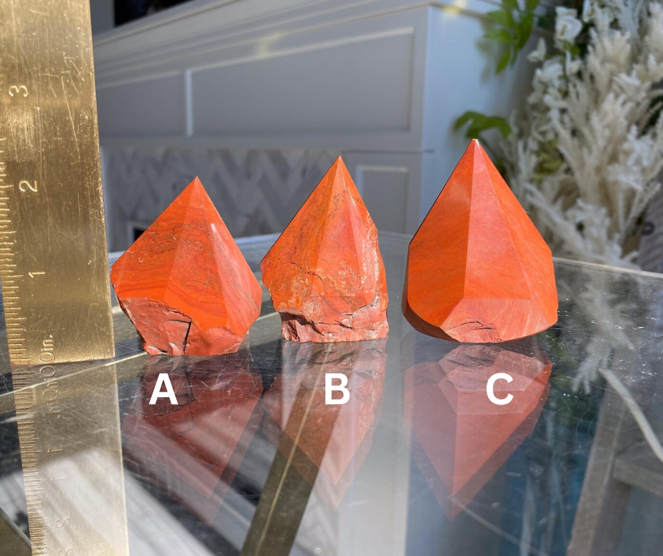 Red Jasper Top Polish Point - You Choose
