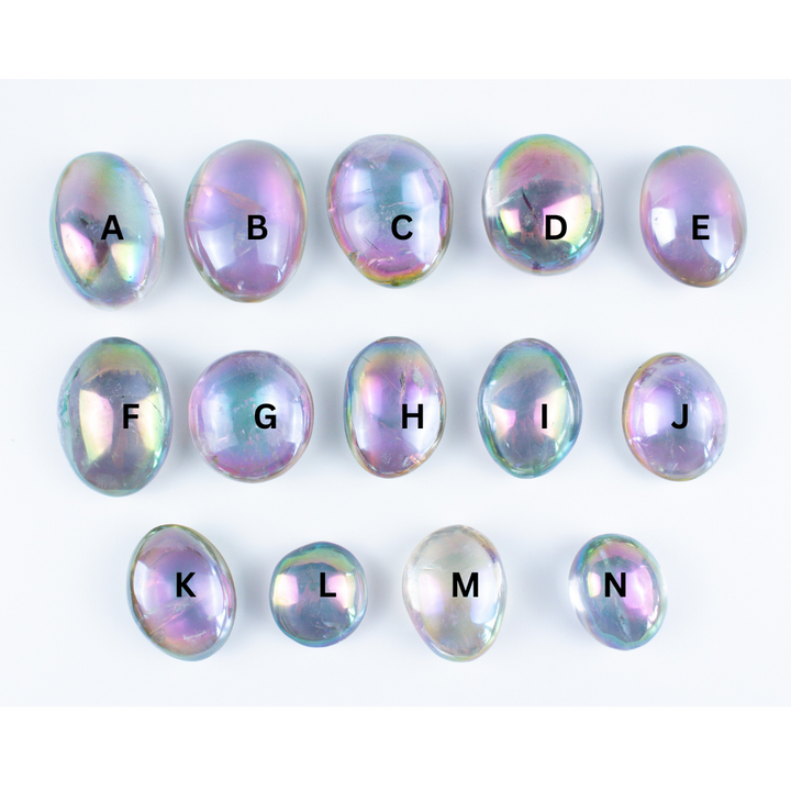 Angel Aura Quartz Palm Stone - You Choose