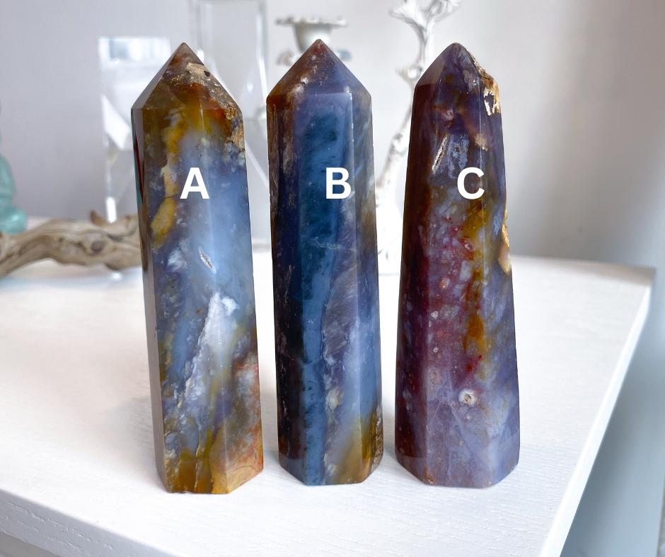 Purple Chalcedony Tower 4.5"