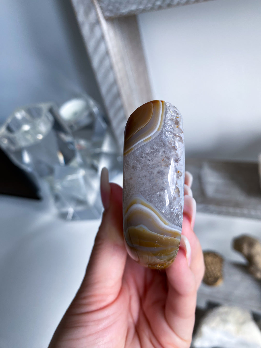 Unique Amethyst and Agate Moon #1