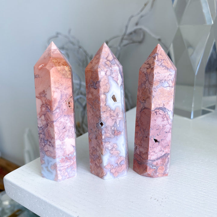 Cotton Candy Agate Towers 3" - Imperfect