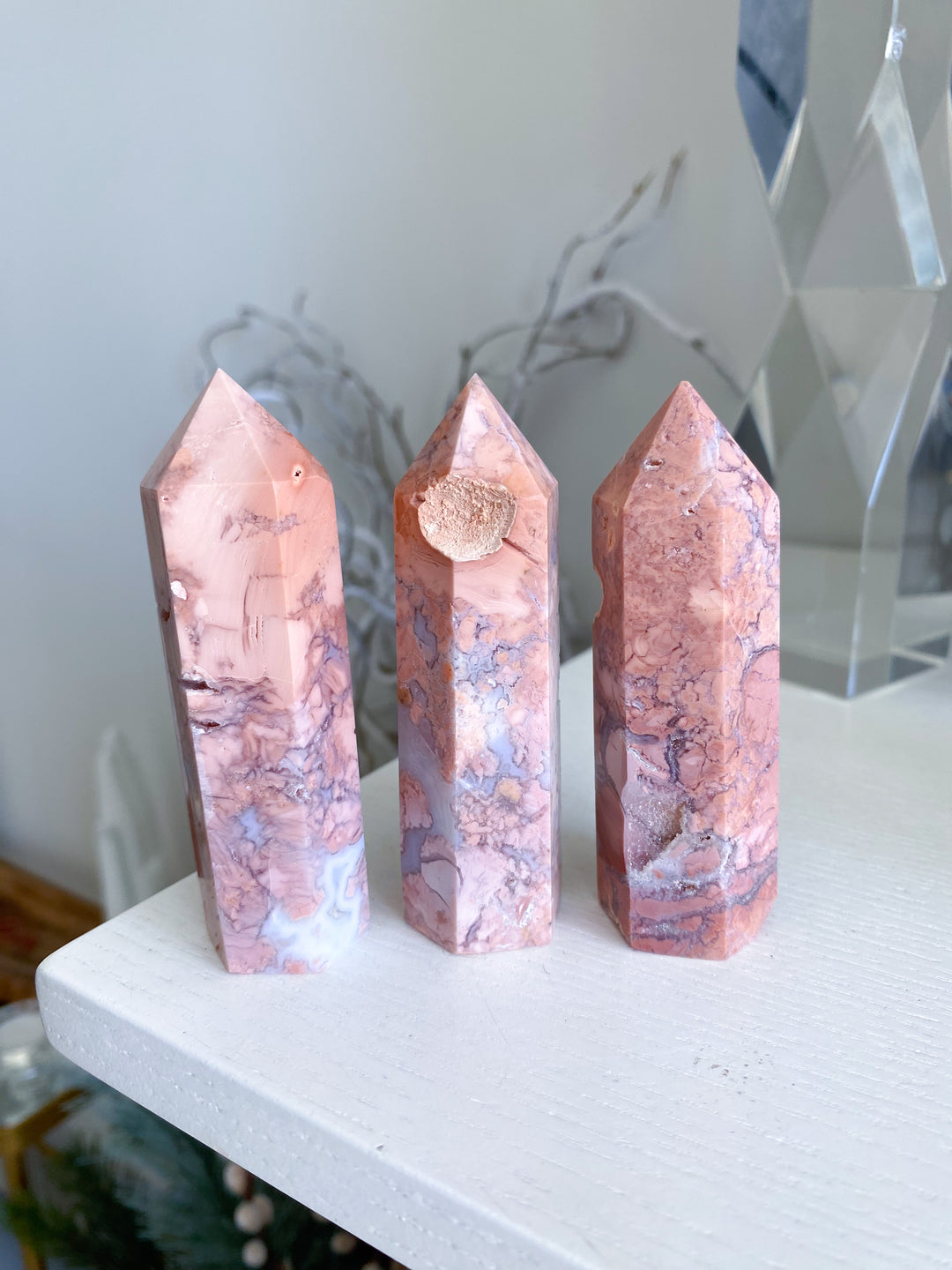 Cotton Candy Agate Towers 3" - Imperfect
