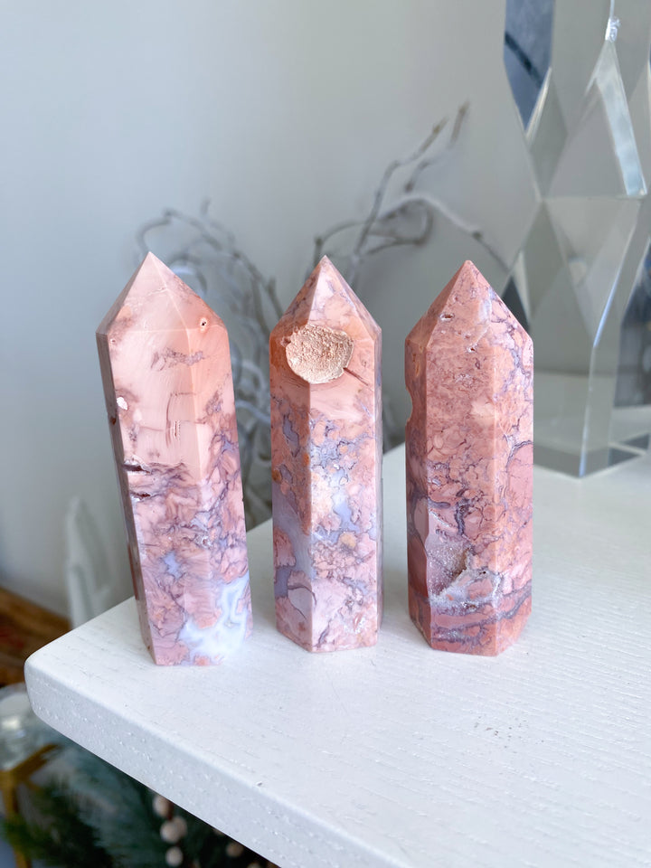 Cotton Candy Agate Towers 3" - Imperfect