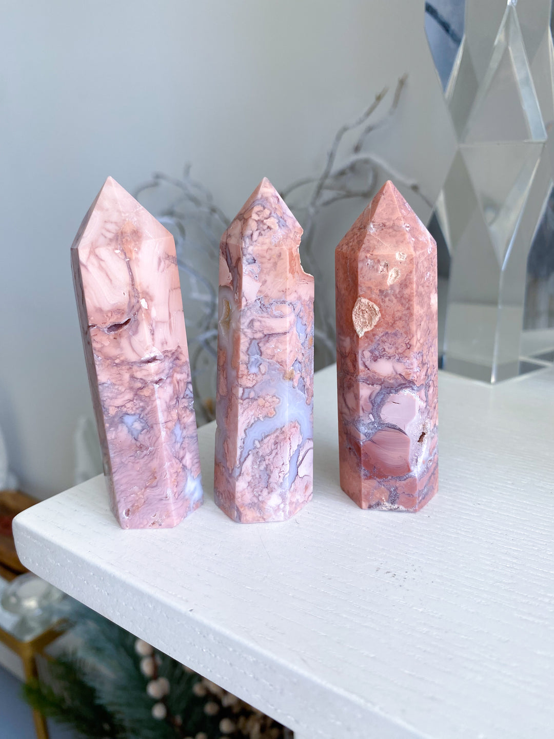 Cotton Candy Agate Towers 3" - Imperfect