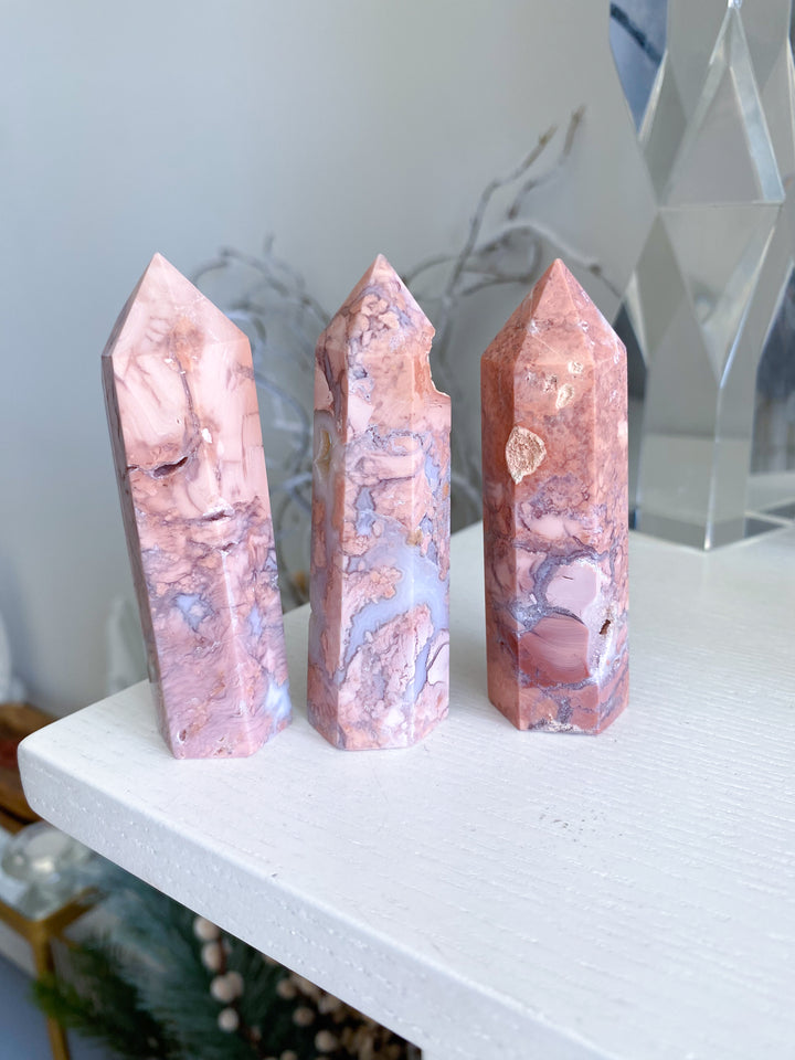 Cotton Candy Agate Towers 3" - Imperfect
